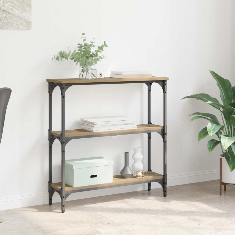 Vidaxl Console Table Artisan Oak 75 X 22.5 X 75 Cm Engineered Wood