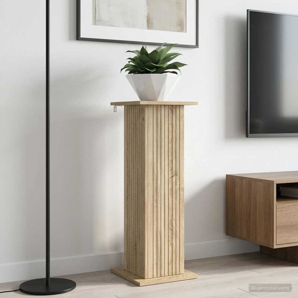 Vidaxl Plant Stand Sonoma Oak 30.5 X 30 X 80.5 Cm Engineered Wood