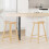 VidaXL vidaXL Dining Chairs 2 pcs Natural 46 x 37 x 63 cm Solid Rubber Wood 1