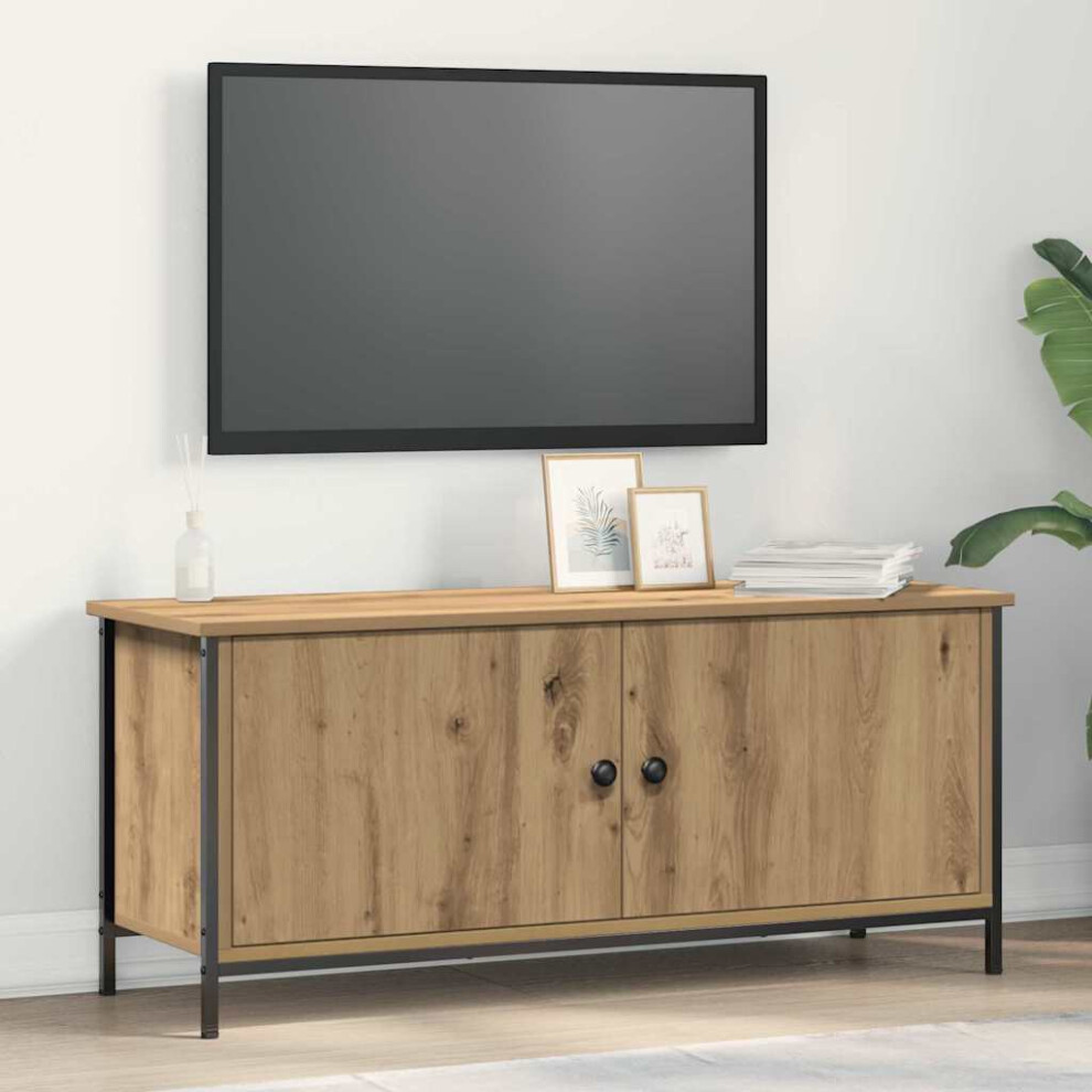 Vidaxl Tv Cabinet Artisan Oak 100 X 35 X 45 Cm Engineered Wood