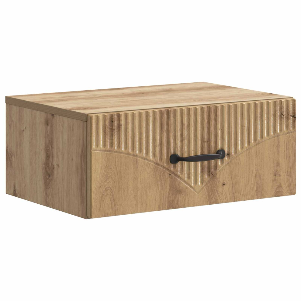 Vidaxl Wall-Mounted Bedside Cabinet Artisan Oak 49 X 34.5 X 20 Cm