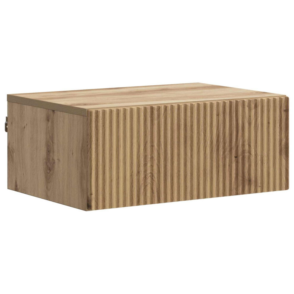 Vidaxl Wall-Mounted Bedside Cabinet Artisan Oak 49 X 34.5 X 20 Cm