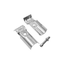 End Rail Pipe Connectors,Stainless Steel Pipe Clamps,Pipe Fitting Clip with Bolts,Chain Link Fence Clamp for Pipe
