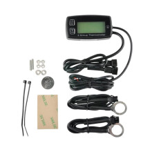 Dual Channel LCD Thermometer Engine Temp Gauge for Motorcycle ATV Marine Snowmobile Meter Digital Display with Green