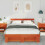 VidaXL vidaXL Bed Frame with Headboard Wax Brown 150 x 200 cm Solid Pine Wood 2