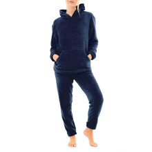 LADIES FLEECE HOODIE & JOGGER SET NVY S