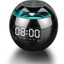Alarm Clock Radio with Dual Alarms, Fm Digital Bedside Clock with Snooze Function, Led Display 4