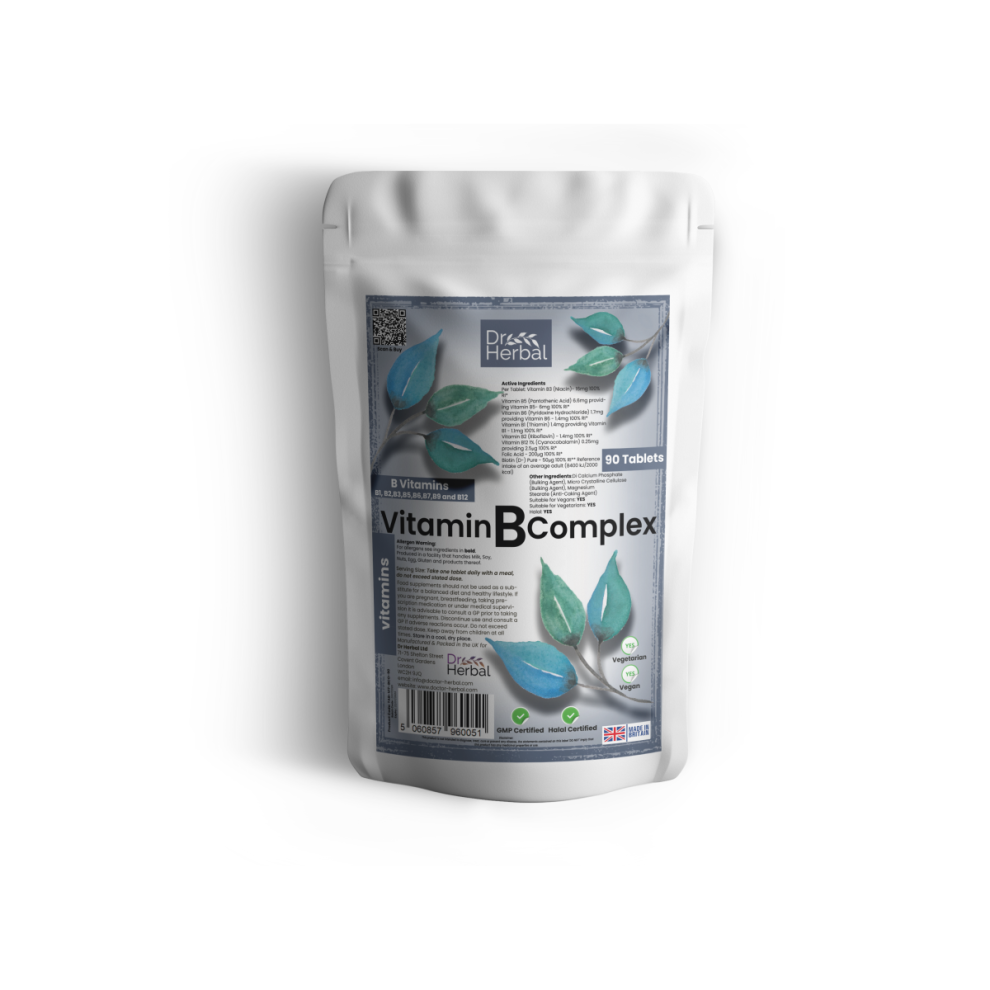 Vitamin B Complex Energy, Skin & Nerve Support 90 Tablets - Image 2