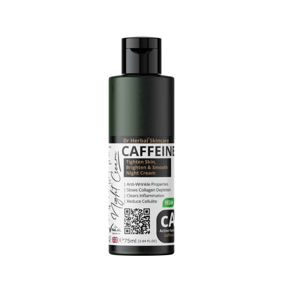 Dr Herbal Night Cream 75Ml With Caffeine, Aloe, Shea Butter & Botanical Extracts