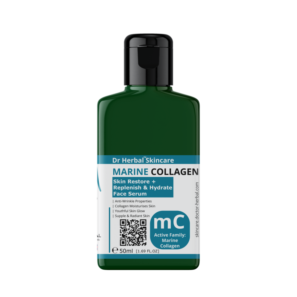 Dr Herbal Face Serum 50Ml With Marine Collagen, Silk Amino Acids & Seaweed