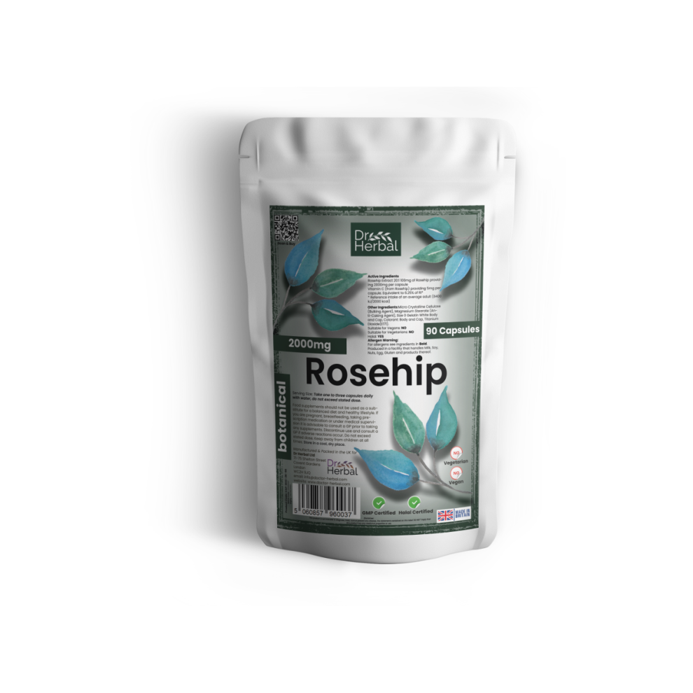 Dr Herbal Rosehip 2000Mg Joint, Skin & Immunity Support 90 Capsules