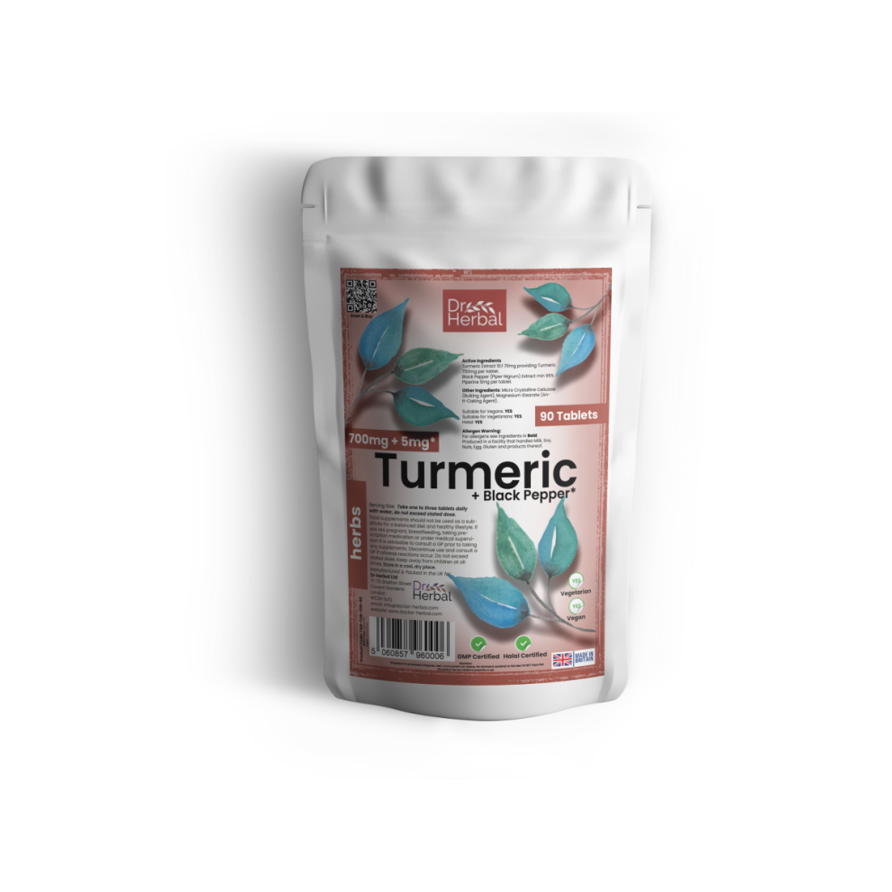 Turmeric 700mg Black Pepper Joint & Inflammation Support - 90 Tablets - Image 2