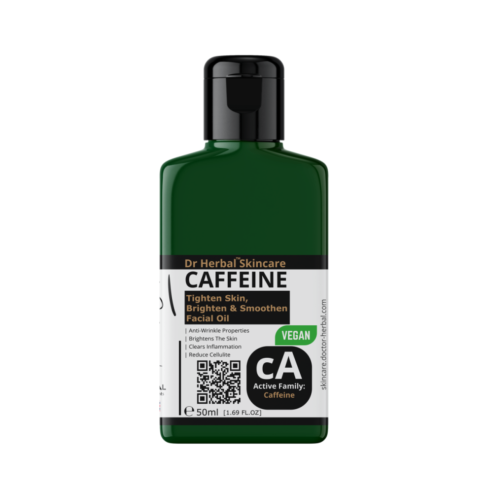 Dr Herbal Caffeine Facial Oil 50Ml With Caffeine, Vitamin E & Marine Extracts