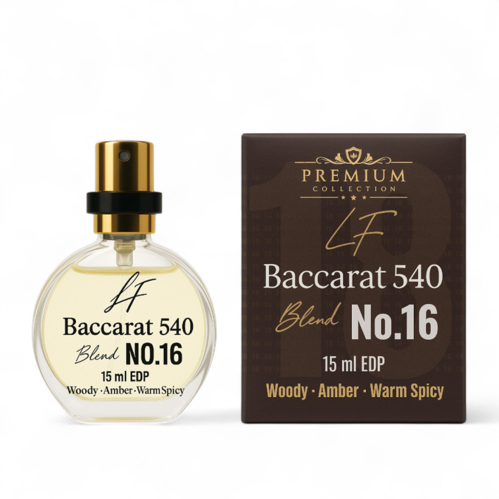 Blend No.16 Baccarat 15ml EDP Oil-Based Amber Saffron & Woods Travel Fragrance - Image 2