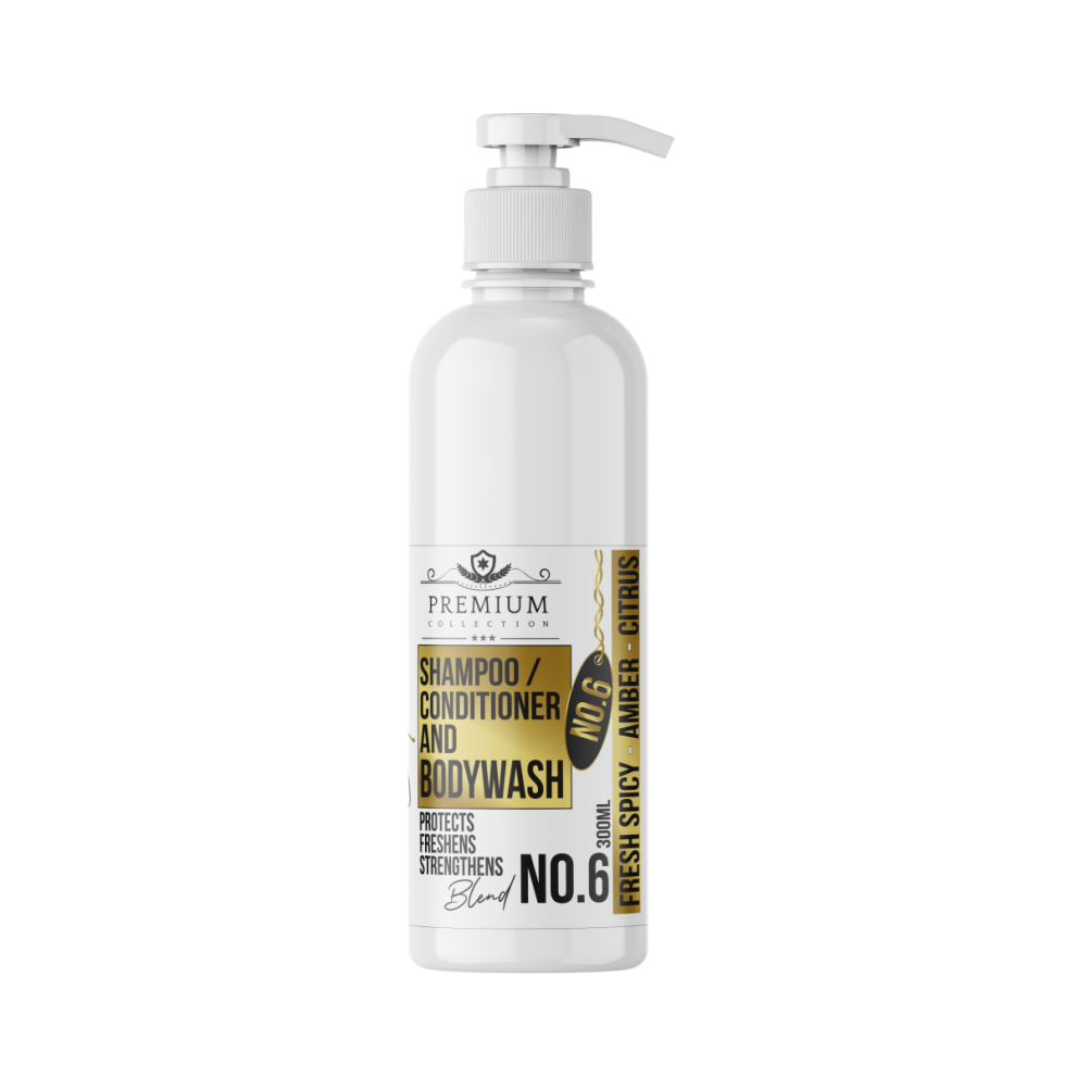 Livfragrance 3-In-1 Wash No.6 Fresh Spicy, Amber, Citrus Hair & Body Cleanser
