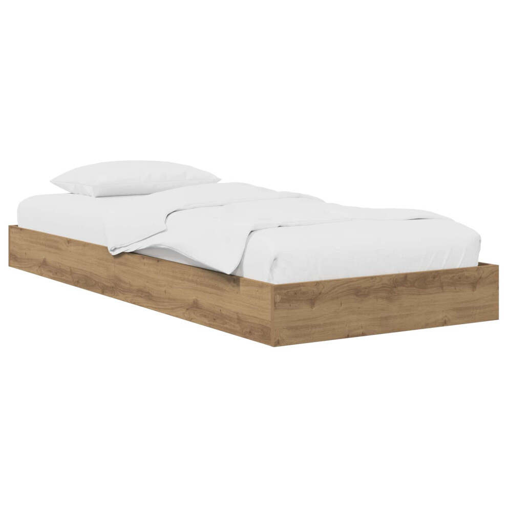 Vidaxl Floor Bed Frame Artisan Oak 80 X 200 Cm Engineered Wood