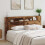 VidaXL vidaXL Storage Headboard with LED Old Wood Engineered Wood 1