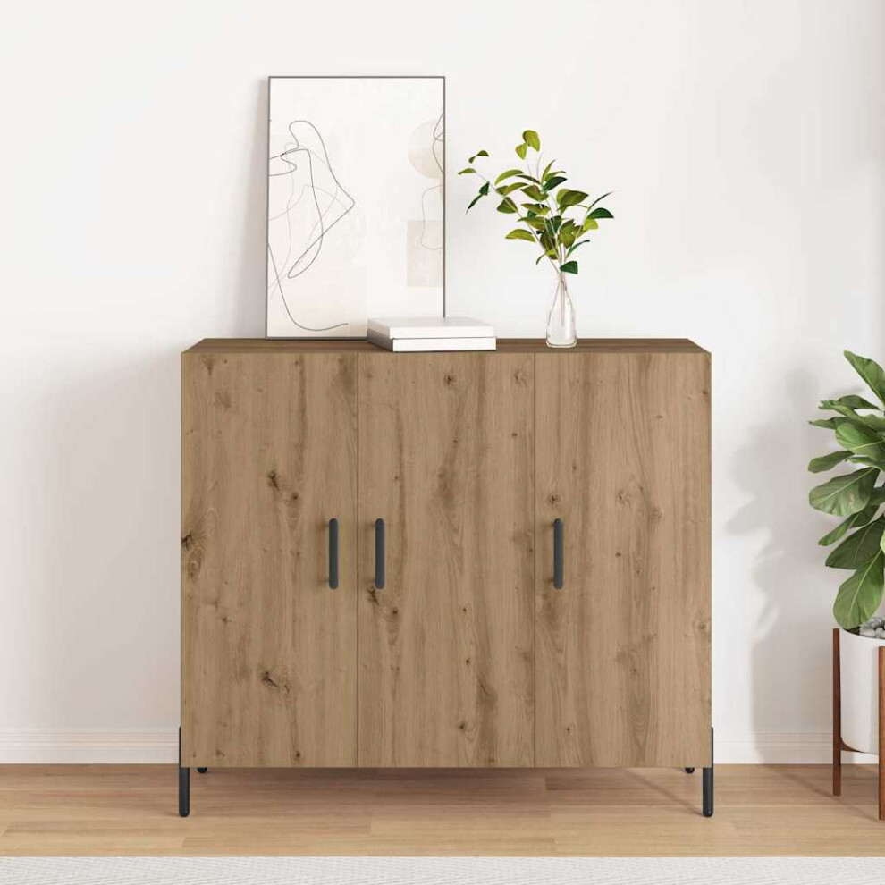 Vidaxl Sideboard Artisan Oak 90 X 34 X 80 Cm Engineered Wood