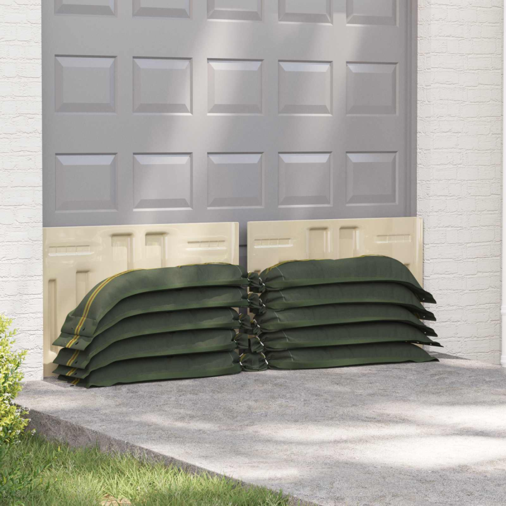 Vidaxl Sandbags 25 Pcs Dark Green 120 X 27 Cm Hdpe