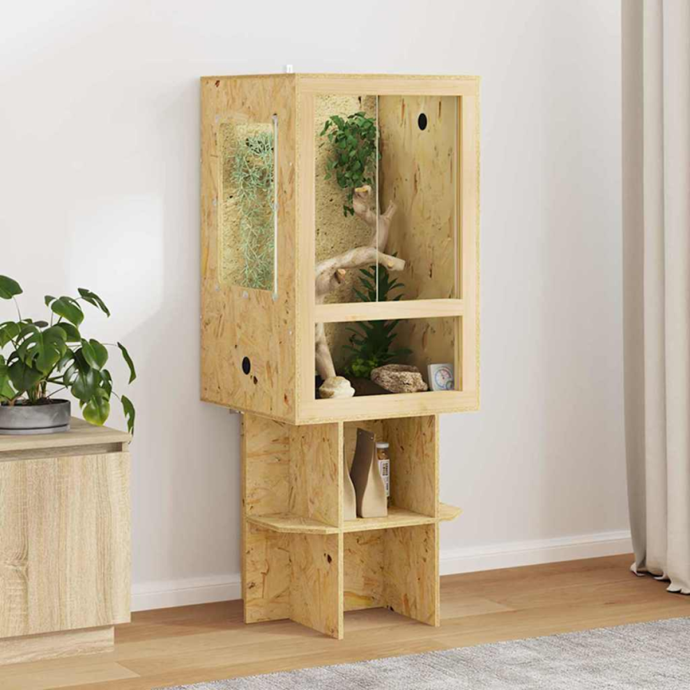 Vidaxl Terrarium Brown 50 X 50 X 130 Cm Osb, Brown - Image 2