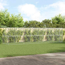vidaXL Dog Kennel 4 pcs Silver 8 x 2 x 2 m Galvanised steel