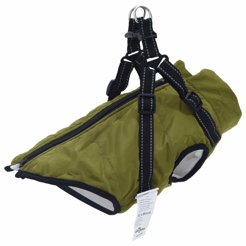 Vidaxl Dog Coat Army Green L28