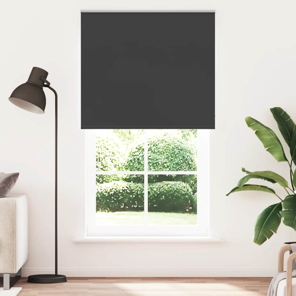 Vidaxl Roller Blind Blackout Black 120X230 Cm Fabric Width 116.6 Cm Polyester