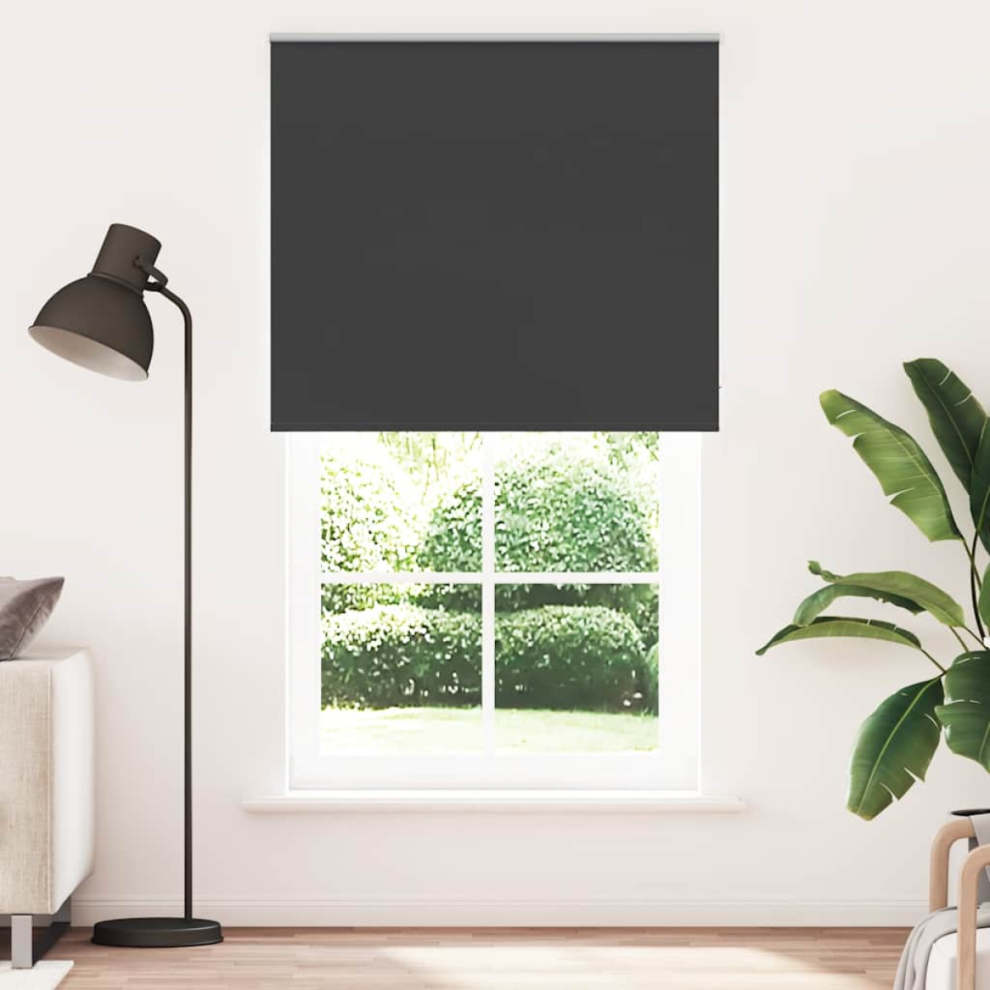 Vidaxl Roller Blind Blackout Black 140X210 Cm Fabric Width 136.6 Cm Polyester
