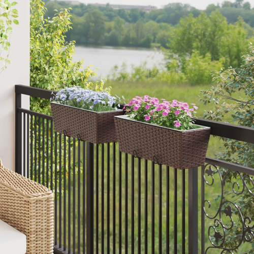 VidaXL vidaXL Railing 2 pcs 50 x 17 x 17 cm Metal