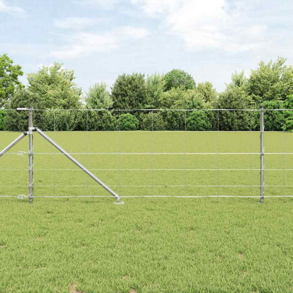 Vidaxl Fence Post Galvanized 50 X 0.8 M Steel