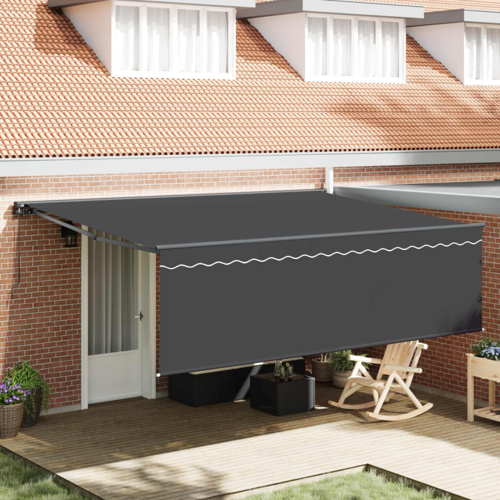 Vidaxl Retractable Awning Manual 450 X 300 Cm Anthracite