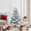 VidaXL vidaXL Artificial Hinged Christmas Tree Snow Flocked White 150 cm 1