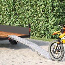 vidaXL Foldable Ramp 200kg per ramp Folding Silver 186 x 23 x 4.5 cm