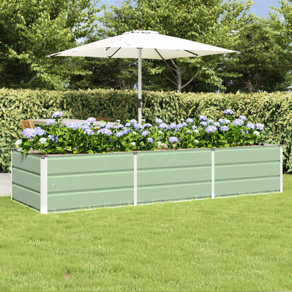 Vidaxl Planter 240 X 80 X 45 Cm Steel Green