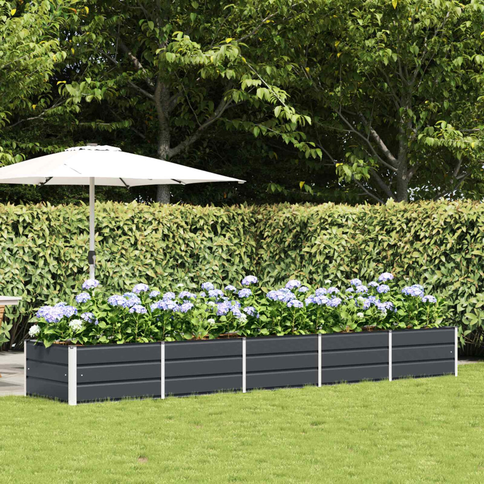 Vidaxl Planter 400 X 80 X 45 Cm Steel Anthracite