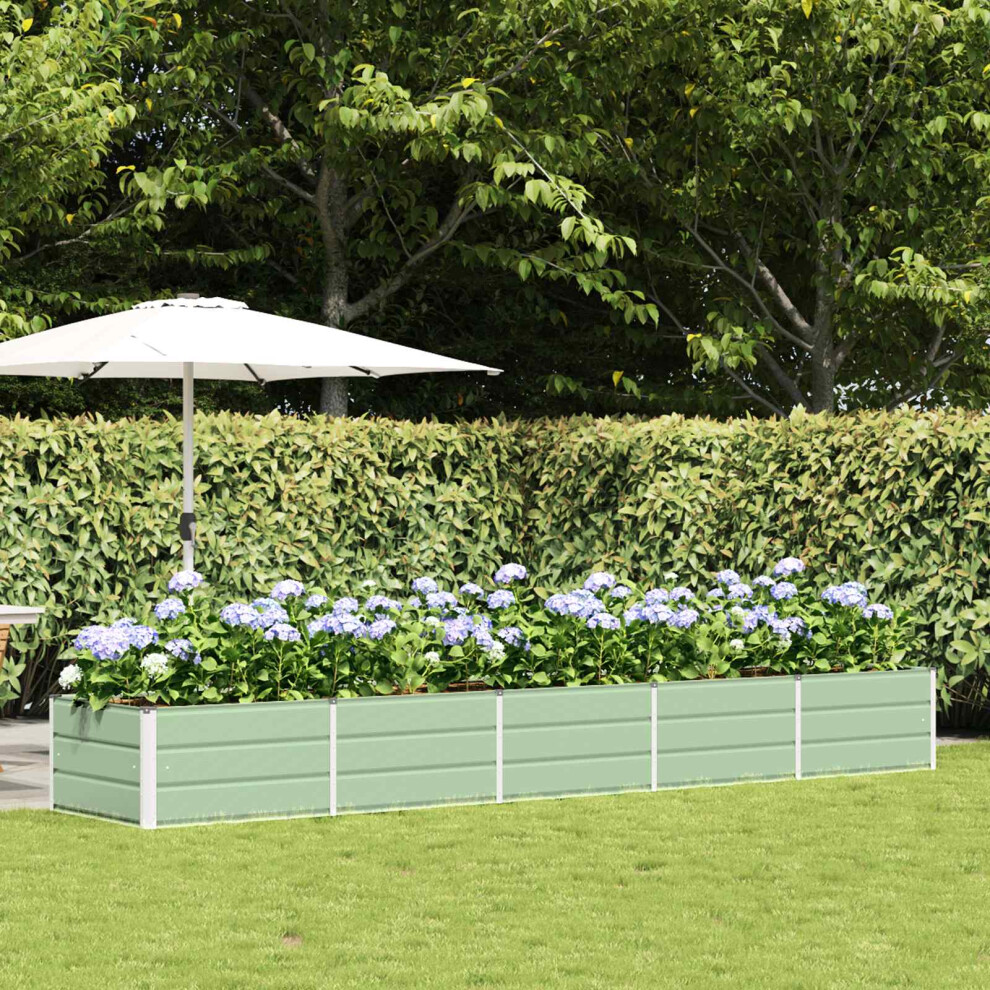 Vidaxl Planter 400 X 80 X 45 Cm Steel Green