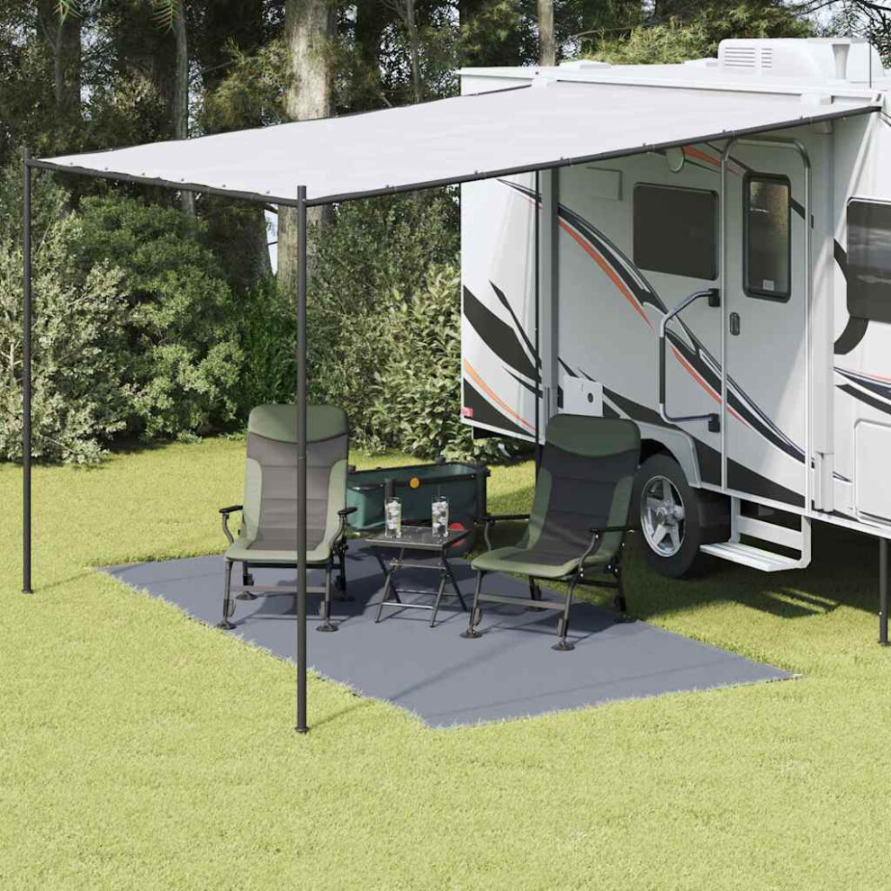 Vidaxl Tent Carpet Folding Blue And Grey 400 X 200 Cm Polyethylene