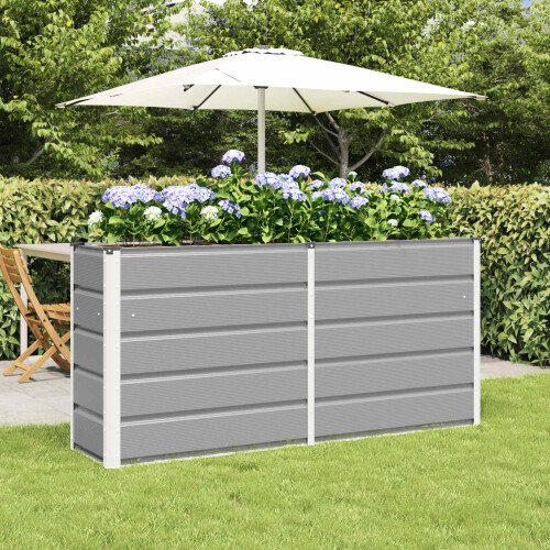 VidaXL vidaXL Planter Light Grey 160 x 40 x 75 cm Steel