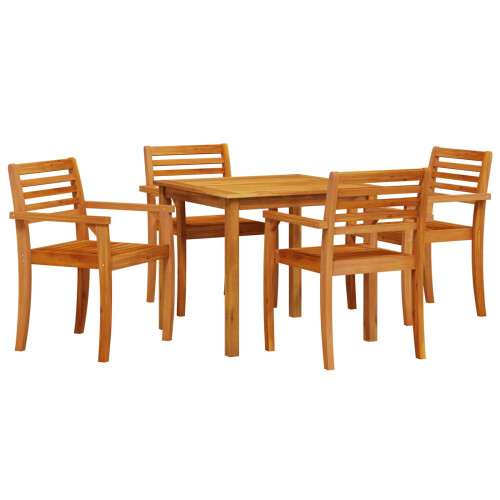 VidaXL vidaXL Garden Dining Set 5 pcs Brown Solid Acacia Wood