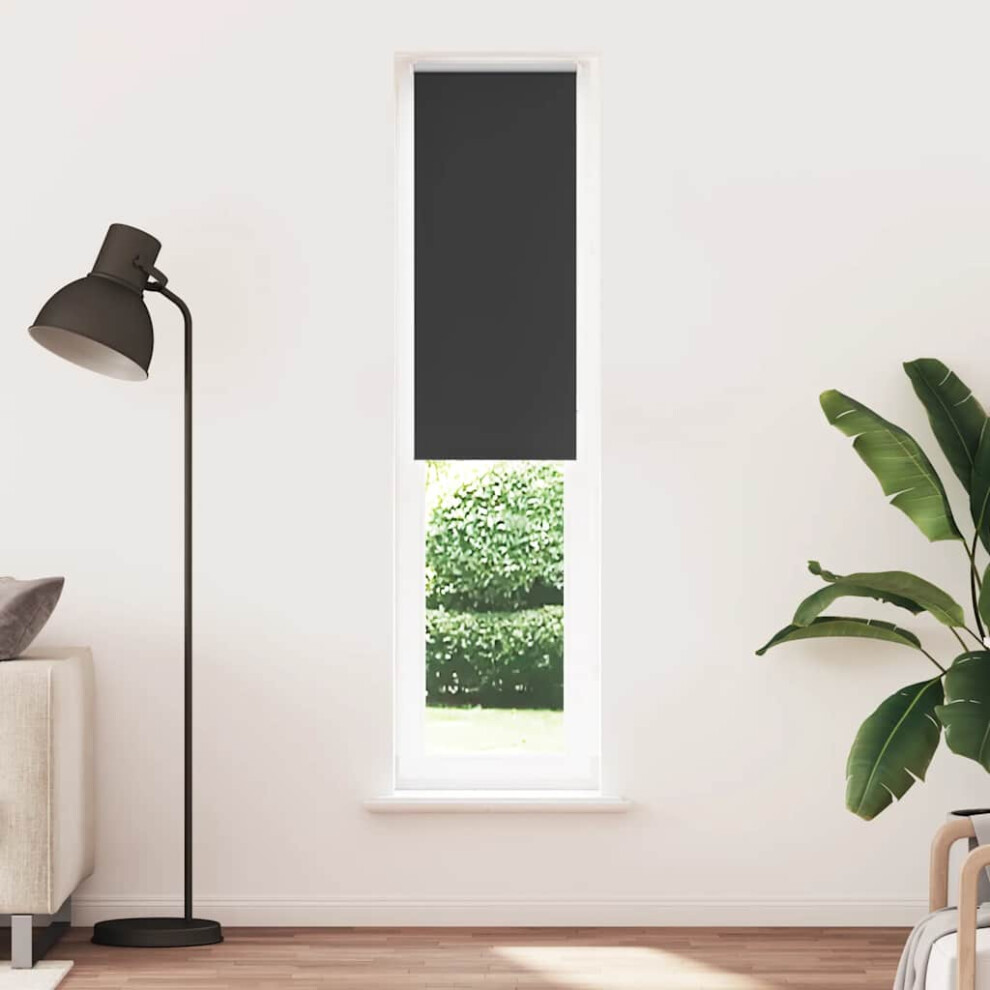 Vidaxl Roller Blind Blackout Black 50X230 Cm Fabric Width 45.7 Cm Polyester