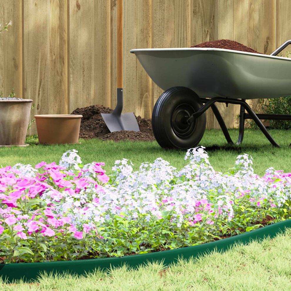 Vidaxl Lawn Edgings Green 1000 X 4 X 5 Cm Plastic