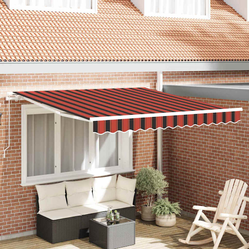 Vidaxl Retractable Awning Retractable And 300 X 250 Cm Orange/Brown