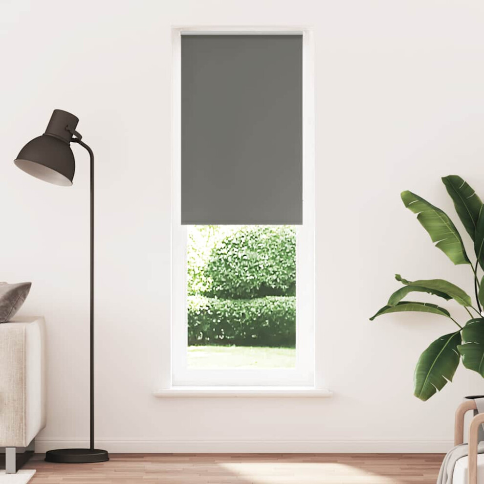 Vidaxl Roller Blind Blackout Grey 80X230 Cm Fabric Width 75.7 Cm Polyester
