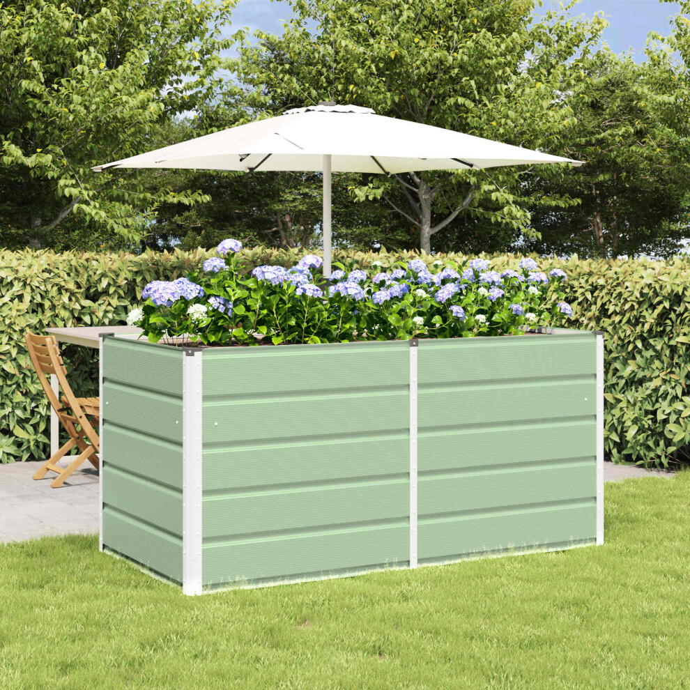 Vidaxl Planter 160 X 80 X 75 Cm Steel Green