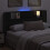 VidaXL vidaXL Storage Headboard with LED Black Oak Engineered Wood 3