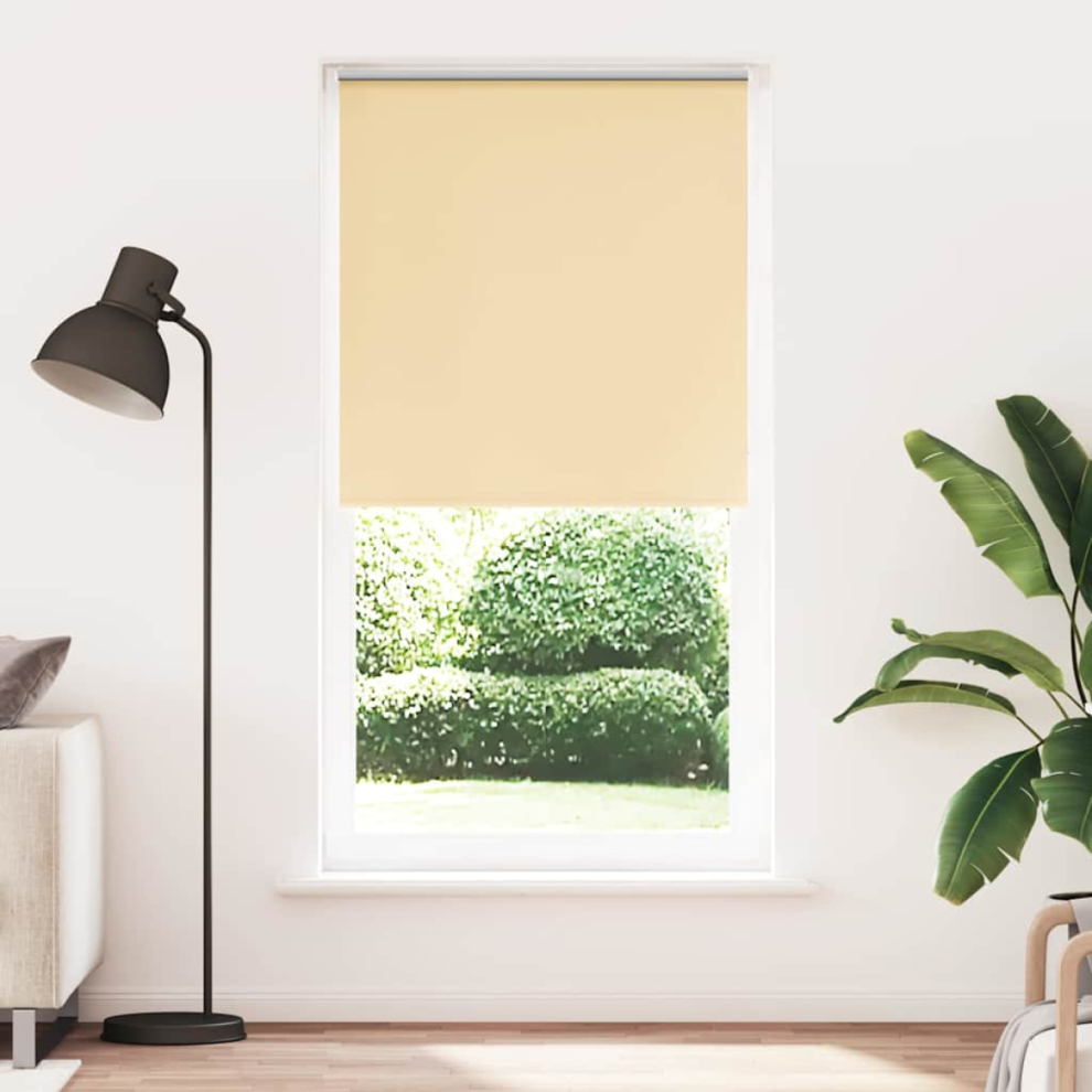 Vidaxl Roller Blind Blackout Beige 115X230 Cm Fabric Width 110.7 Cm Polyester
