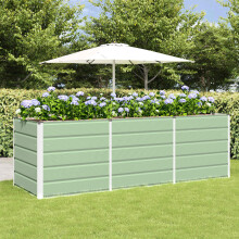 vidaXL Planter Green 240 x 80 x 75 cm Steel