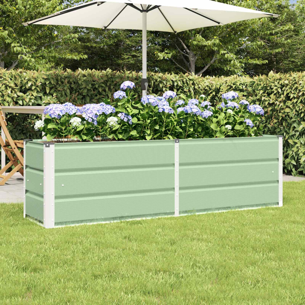 Vidaxl Planter 160 X 40 X 45 Cm Steel Green