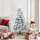 VidaXL vidaXL Artificial Hinged Christmas Tree Snow Flocked White 150 cm 1