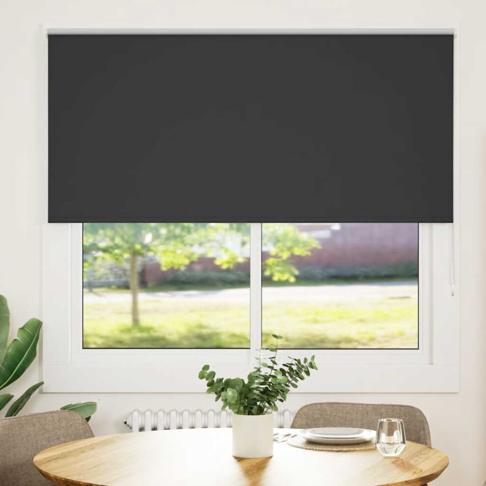Vidaxl Roller Blind Blackout Black 150X175 Cm Fabric Width 146.6 Cm Polyester